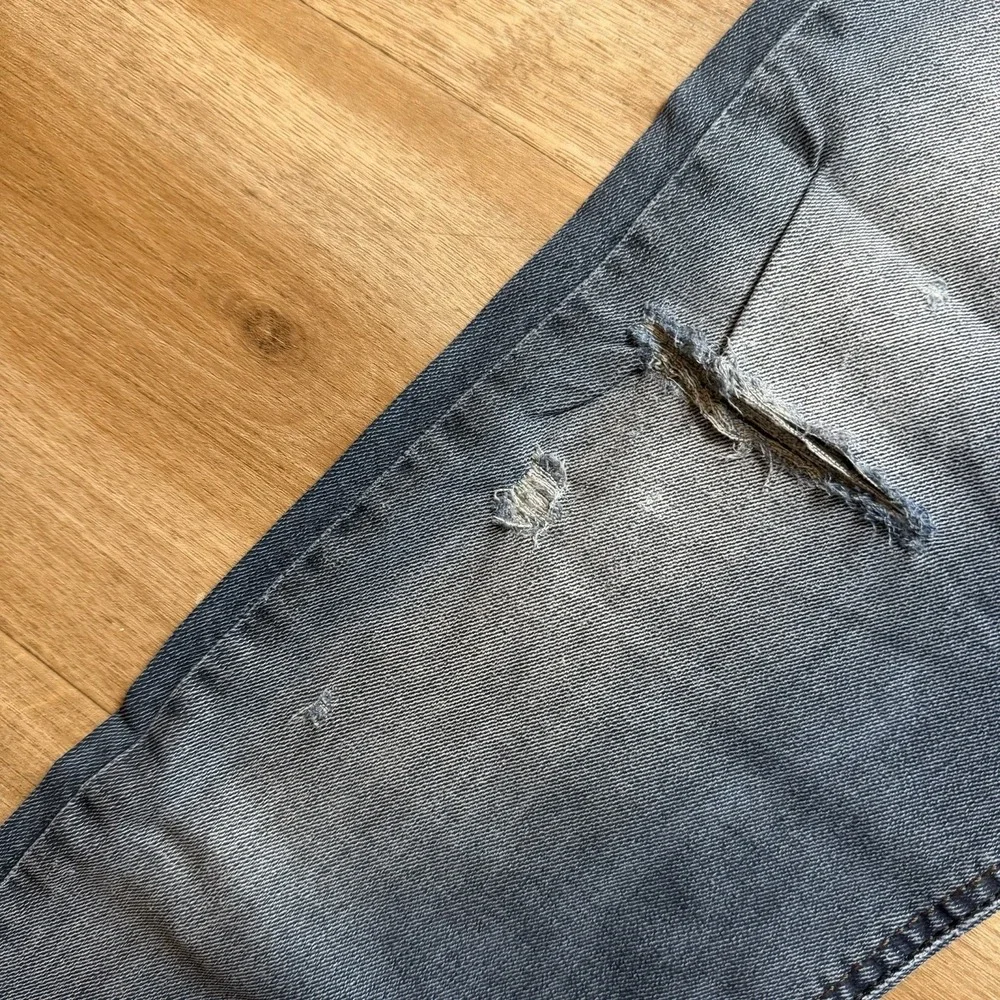 Diesel Tepphar Jeans Men 33x26 Blue Slim Carrot Stretch Dark Wash Distress 0607Y